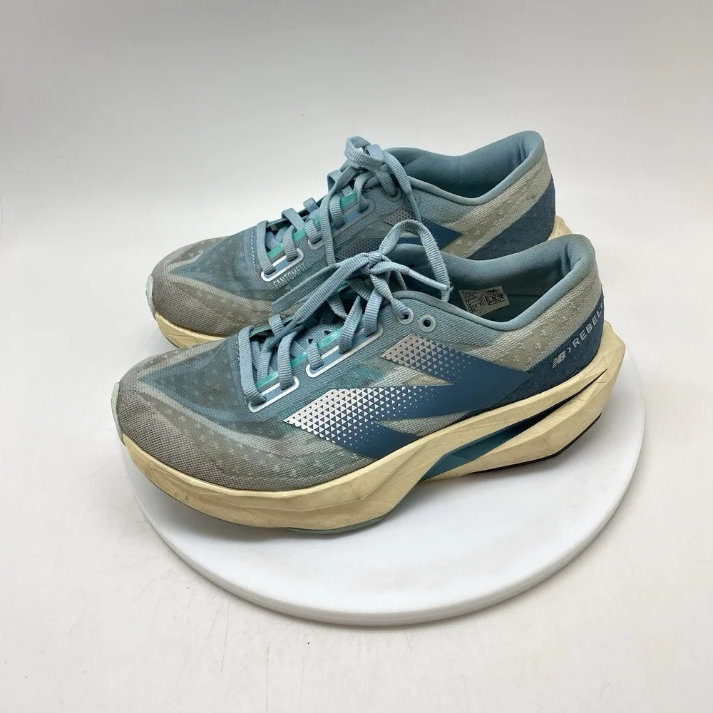 New Balance Sneakers Womens 7 B FuelCell Rebel V4 WFCXCH4 Blue Running Shoes